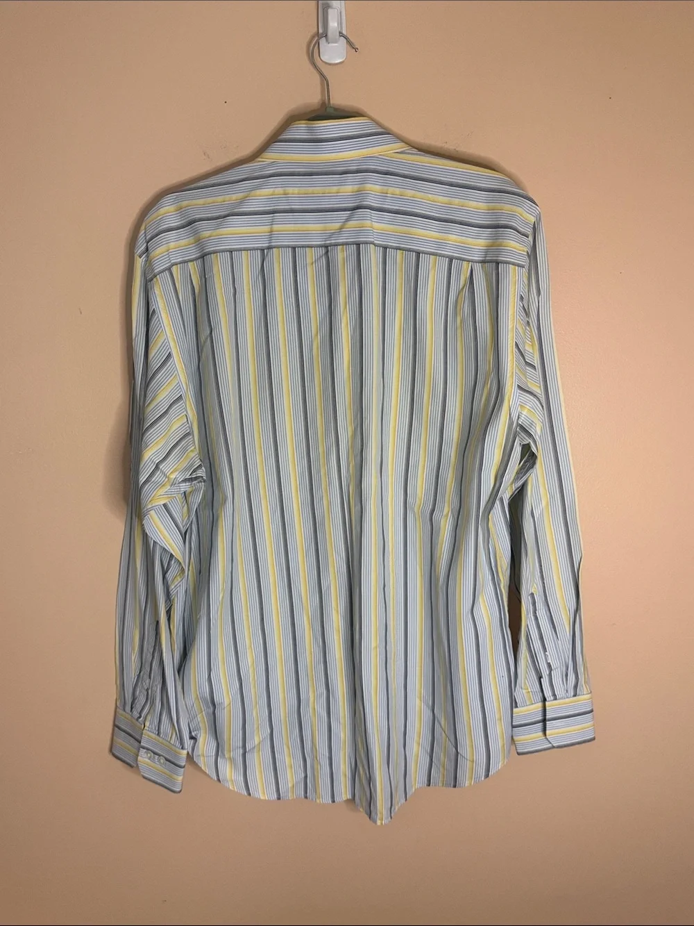 Banana Republic Men's Striped Dress Shirt - Blue & Yellow 100% cotton